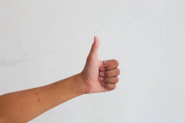 El parmağı işareti. Beyaz arkaplanda izole