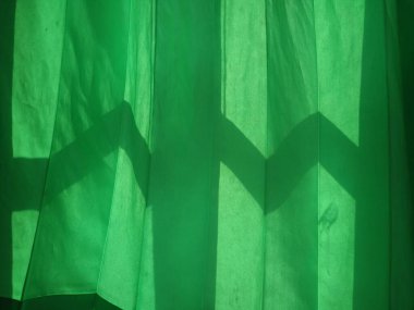 Light green wavy curtain pattern