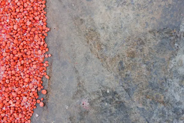 Pirinç tarlaları için karıştırılan kimyasal gübre.