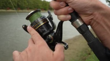 Angler reeling in a fish