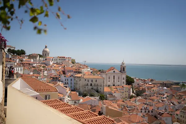Beautiful coastal town looking over the ocean
