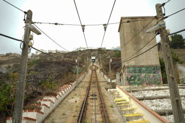 Pair of tracks going up hill