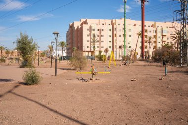 Suburban area buildings in Morocco Marrakesh. High quality image