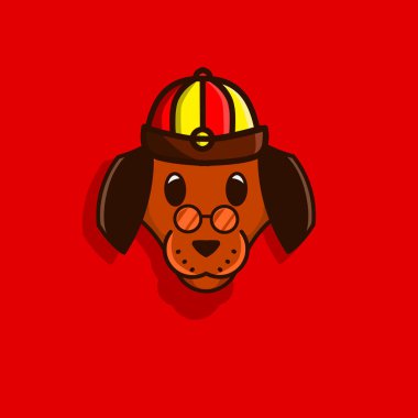 Happy Chinese New Year. Cartoon dog with traditional chinese costume. The year of rat animal zodiac vector