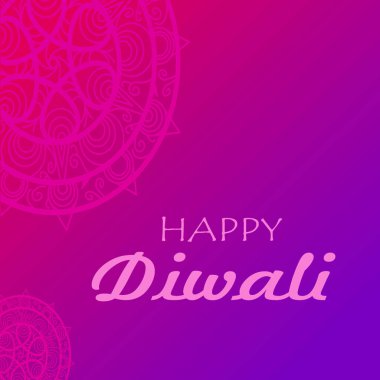 Happy Diwali. Festival of lights poster design wallpaper. The background with flower elements and mandala vectors.