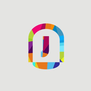 Alfabe rengarenk yazı tipi harfi logo tasarım sanatı grafiği