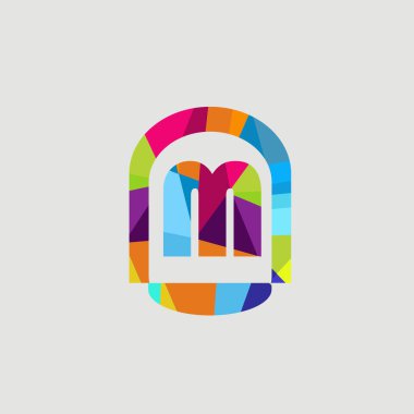 Alfabe rengarenk yazı tipi harfi logo tasarım sanatı grafiği