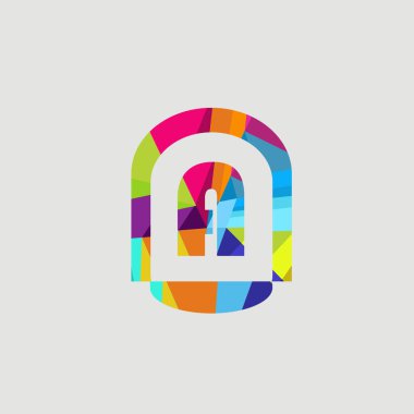 C Alfabesi rengarenk yazı tipi harfi logo tasarım sanatı grafiği