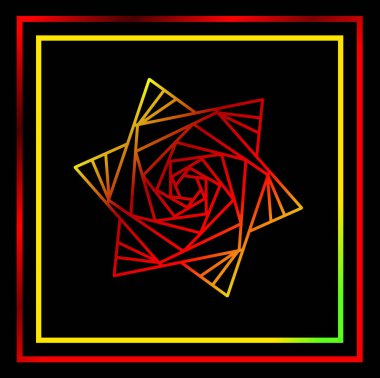 Çiçek yıldızı mandala logosu tasarımıdır.