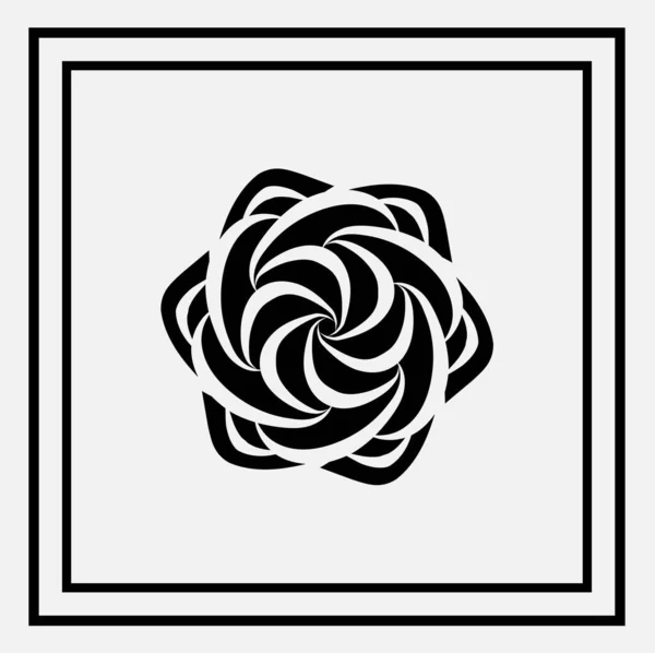 Der Schneestern Blume Mandala Logo Design Mit Weißem Hintergrund — Stockvektor