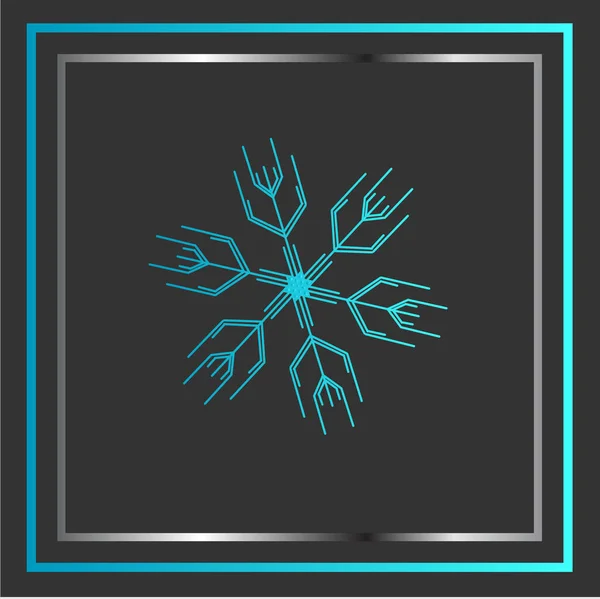 Línea Nieve Diamante Estrella Logo Diseño Estilo — Vector de stock