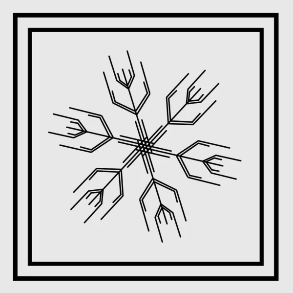 Line Snow Diamond Star Logo Design Style — Stock Vector