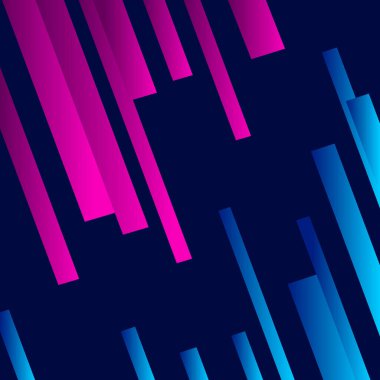 Neon parıltısı teknoloji çizgisi. Esmer arkaplanlı renkli tasarım. Soyut vektör çizimi. Mavi ve pembe mor stil.