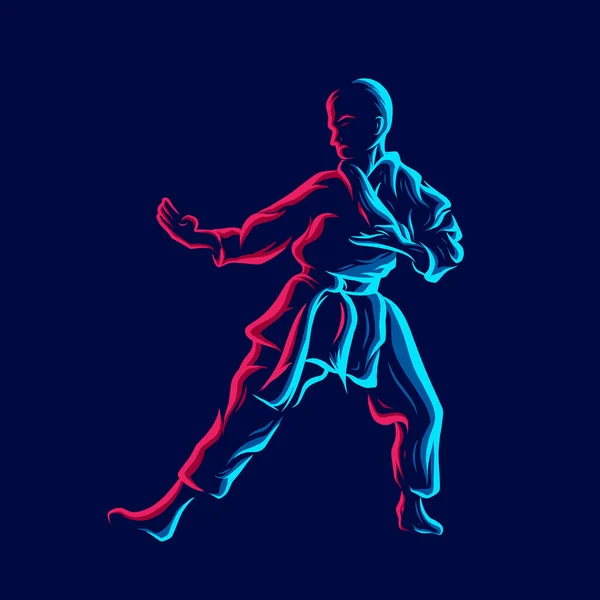 karate martial fighter art design. vector illustration