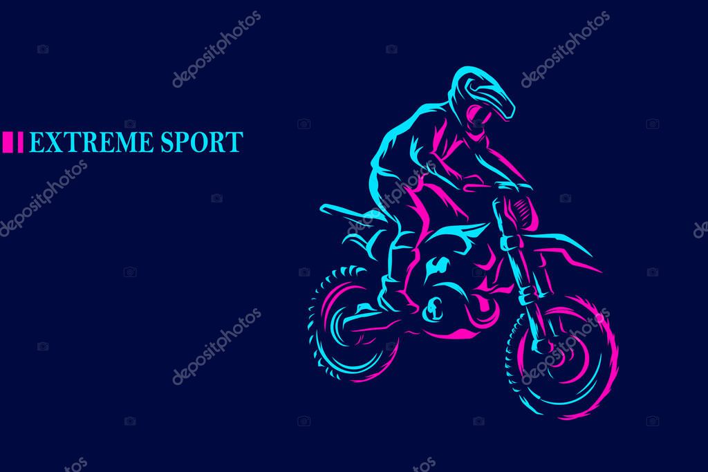 Motorcycle sport. sport concept. vector illustration.