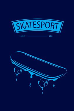 Kaykay vektör logo tasarım şablonu