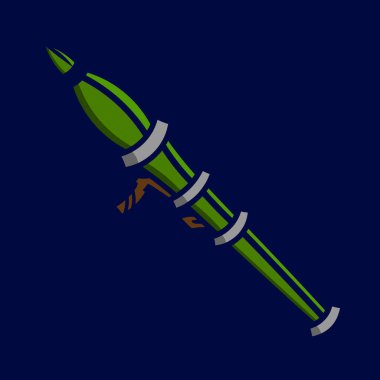 roket, soyut logo tasarımı, vektör illüstrasyonu