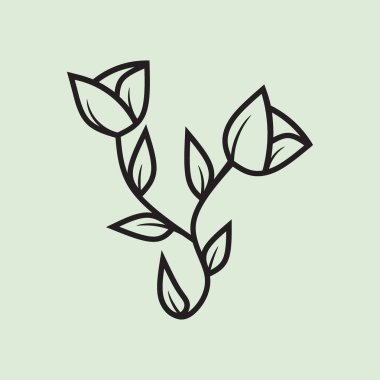 Gül logosu tasarım vektörü. Yumuşak arkaplanı olan renkli bir sanat. Soyut grafik çizimi