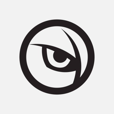 Kaplan gözü logo tasarım vektörü. Soyut grafik çizimi.