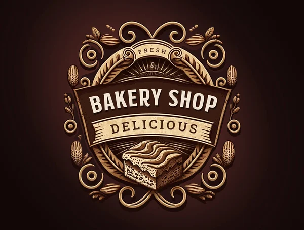 Bakery Vintage Retro Logo Vector Illustration Concept Bakery Business — Stock Vector
