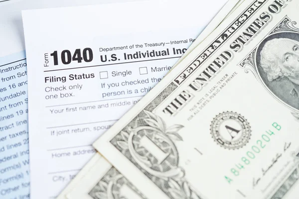 Formulaire Fiscal 1040 États Unis Déclaration Revenus Des Particuliers Concept — Photo