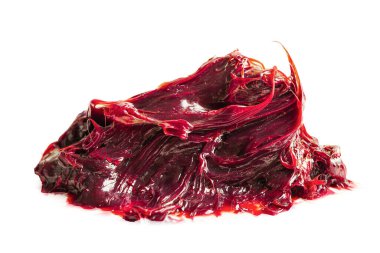 Kırpma yolu beyaz zemin üzerinde izole edilmiş yağ, kırmızı mükemmel su direnci sentetik lityum kompleksi.