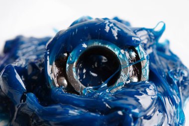 Yağ ve bilye, mavi kaliteli sentetik lityum kompleks yağ, yüksek sıcaklıklar ve otomotiv ve endüstriyel yağlama için makine..