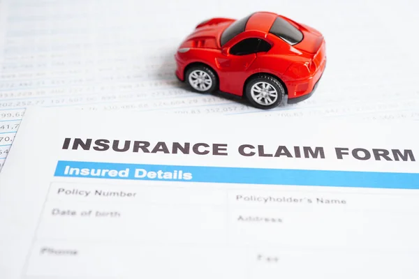 Stethoscope Insurance Claim Accident Car Form Car Loan Insurance Leasing — Stock Photo, Image