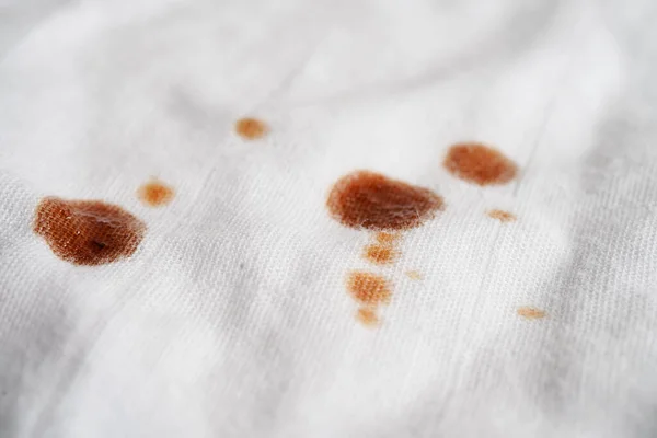 Mancha Salsa Tomate Sucia Ketchup Paño Para Lavar Con Polvo —  Fotos de Stock