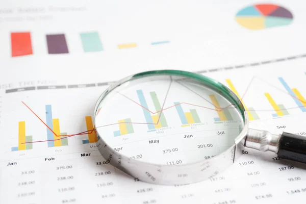 Lupa Grafech Grafech Finanční Vývoj Bankovní Účet Statistika Investiční Analytický — Stock fotografie
