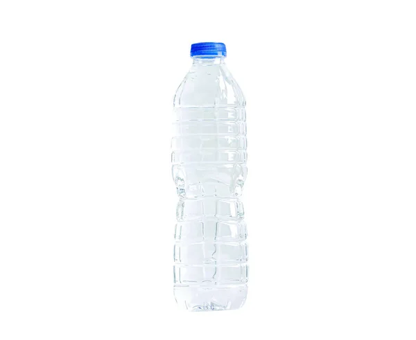 Botol Air Plastik Diisolasi Pada Latar Belakang Putih Dengan Jalur — Stok Foto