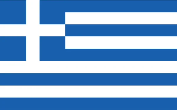 Griechenland Nationale Offizielle Flagge Symbol Banner Vektor Illustration — Stockvektor