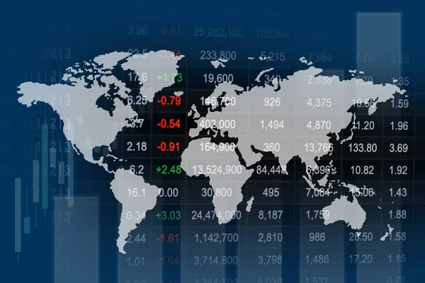 Stock Market Finance Business World Map Economy Trend Graph Digital — Φωτογραφία Αρχείου