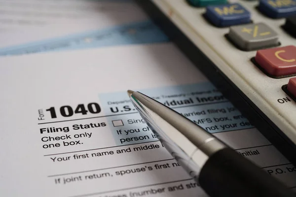 Formulario Fiscal 1040 Declaración Individual Del Impuesto Sobre Renta Concepto — Foto de Stock