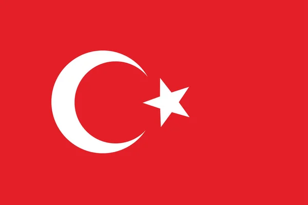 Bandera Del Símbolo Turquía Ilustración Del Vector Bandera — Archivo Imágenes Vectoriales
