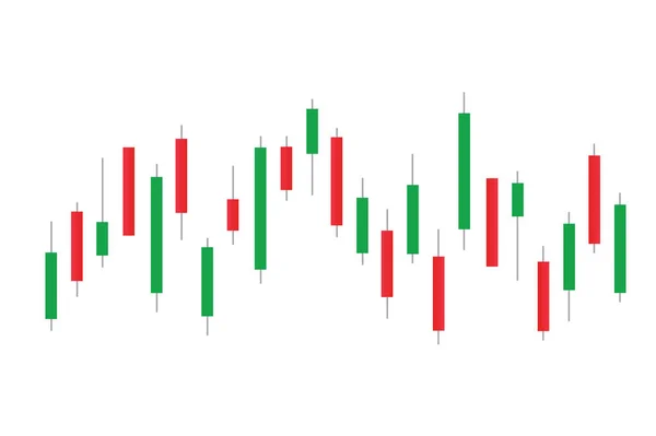 股票市场条形图 烛台图 金融贸易数据 矢量图解 — 图库矢量图片