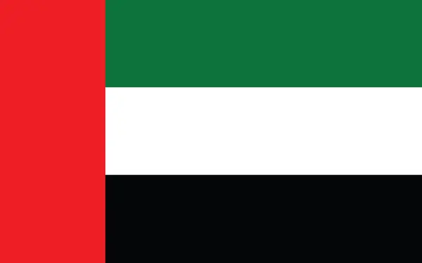 Birleşik Arap Emirlikleri Ulusal Bayrak Sembolü Bayrak Vektör Illüstrasyonu — Stok Vektör