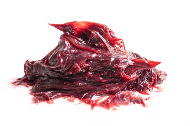 Kırpma yolu beyaz zemin üzerinde izole edilmiş yağ, kırmızı mükemmel su direnci sentetik lityum kompleksi.