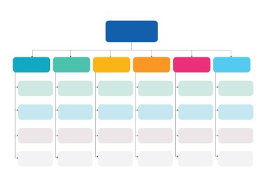 Infographic, Flowchart, Workflow, diagram, organizasyon şeması, vektör illüstrasyonu.