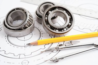 Metal top bermanlı mühendislik ve hassas aletler, mekanik endüstriyel.