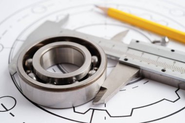 Metal top bermanlı mühendislik ve hassas aletler, mekanik endüstriyel.