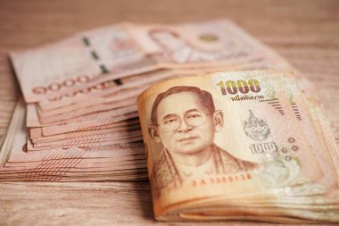 Tayland baht bankası para, yatırım ekonomisi, muhasebe işi ve bankacılık.