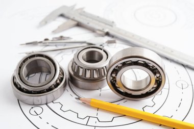 Metal top bermanlı mühendislik ve hassas aletler, mekanik endüstriyel.