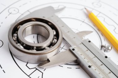 Metal top bermanlı mühendislik ve hassas aletler, mekanik endüstriyel.