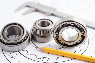 Metal top bermanlı mühendislik ve hassas aletler, mekanik endüstriyel.