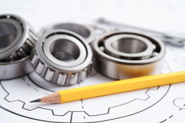 Metal top bermanlı mühendislik ve hassas aletler, mekanik endüstriyel.