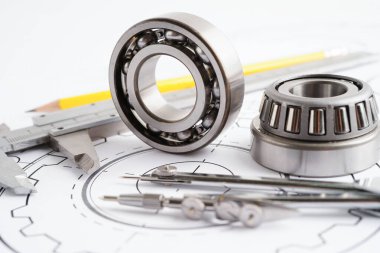 Metal top bermanlı mühendislik ve hassas aletler, mekanik endüstriyel.