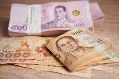 Tayland baht bankası para, yatırım ekonomisi, muhasebe işi ve bankacılık.
