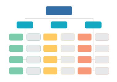 Infographic, Flowchart, Workflow, diagram, organizasyon şeması, vektör illüstrasyonu.