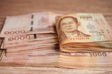 Tayland baht bankası para, yatırım ekonomisi, muhasebe işi ve bankacılık.